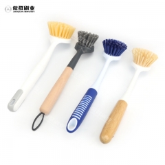 Dish Brush with Handle | Kitchen Scrub Brushes for Cleaning | Dish Scrubber with Stiff Bristles for Sink, Pots, Pans