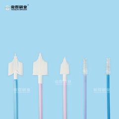 Disposable Sterile Cervical Brush for Pap Smear Soft Bristle Biocompatible