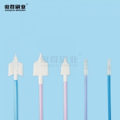 Disposable Sterile Cervical Brush for Pap Smear Soft Bristle Biocompatible