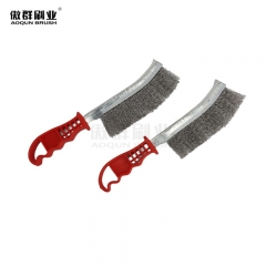 Grill Brush and Scraper for Barbecue | Wooden Handle and Replaceable Stainless Steel Bristles Head